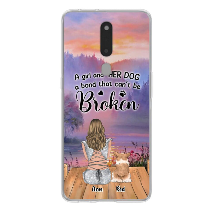 Personalized Dog Mom Phone Case - Up to 4 Dogs - Mother's Day Gift Idea for Dog Lovers - A Girl And Her Dog A Bond That Can't Be Broken - Case for Xiaomi/Huawei/Oppo