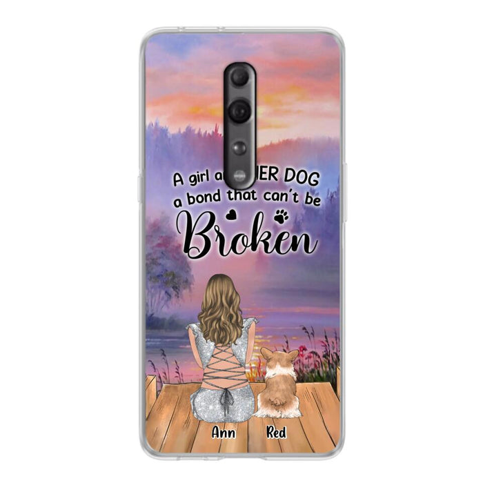 Personalized Dog Mom Phone Case - Up to 4 Dogs - Mother's Day Gift Idea for Dog Lovers - A Girl And Her Dog A Bond That Can't Be Broken - Case for Xiaomi/Huawei/Oppo