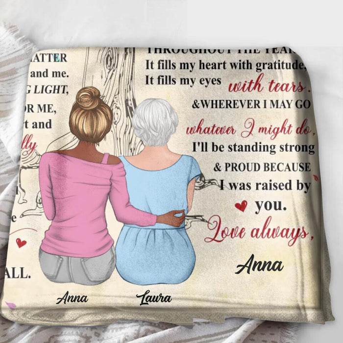 Personalized Mom Quilt/Fleece Throw Blanket - Up to 4 Daughters - Mother's Day Gift Idea from Daughters - Mom I Know How It Can Feel Like Time Is Quickly Passing By