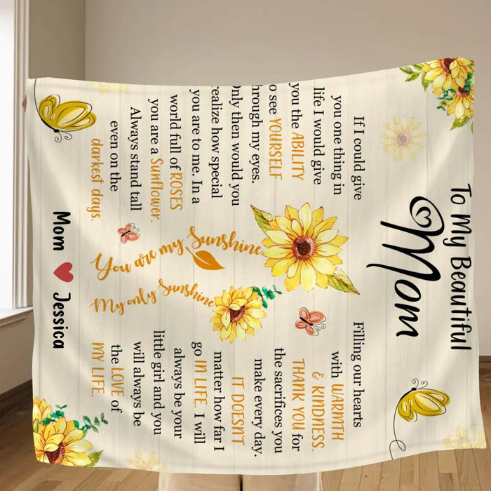 Personalized To My Mom Fleece Throw Blanket/Quilt - Gift Idea For Mother's Day - You Will Always Be The Love Of My Life