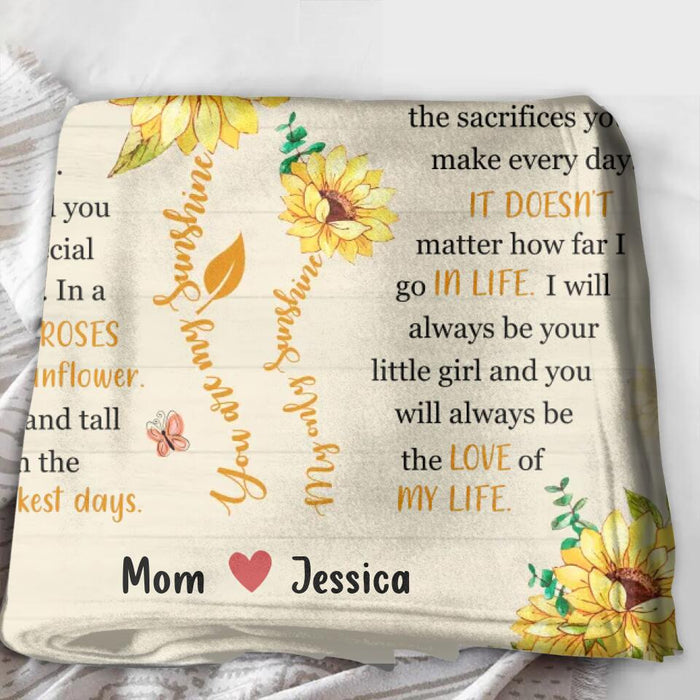 Personalized To My Mom Fleece Throw Blanket/Quilt - Gift Idea For Mother's Day - You Will Always Be The Love Of My Life