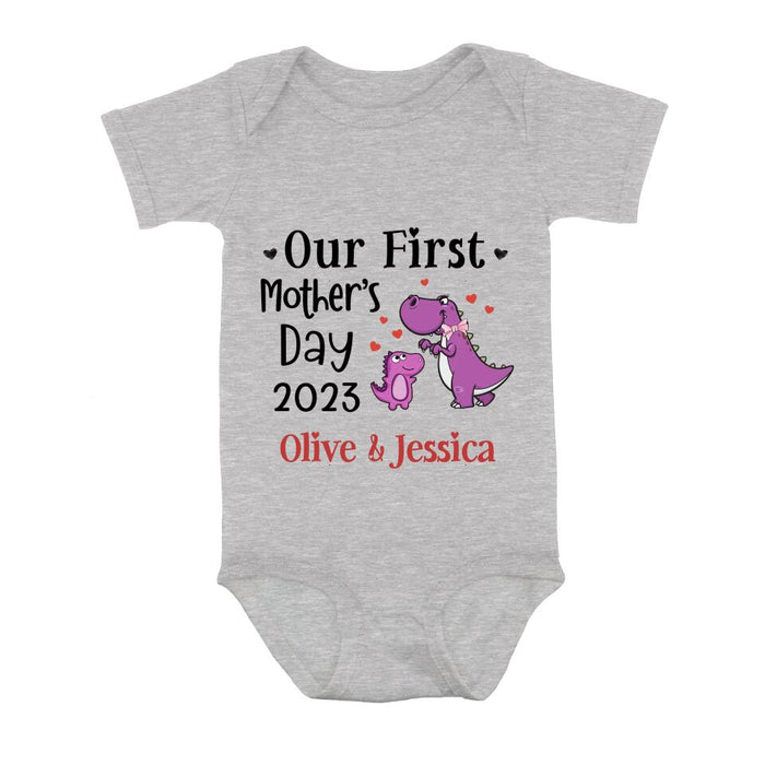 Personalized First's Mother Day Baby Onesie/T-Shirt - Gift Idea for Baby/Mother's Day - Our First Mother's Day 2023