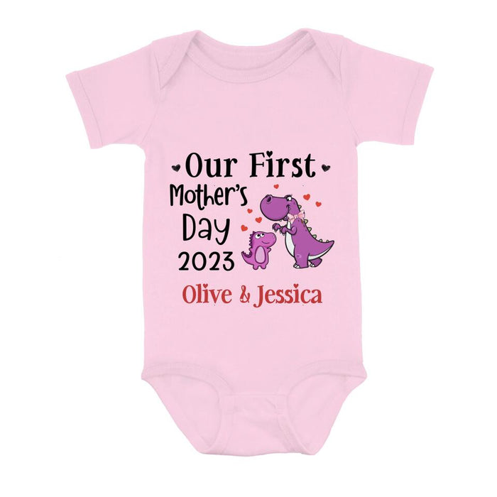 Personalized First's Mother Day Baby Onesie/T-Shirt - Gift Idea for Baby/Mother's Day - Our First Mother's Day 2023