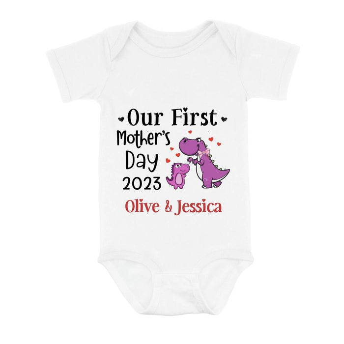 Personalized First's Mother Day Baby Onesie/T-Shirt - Gift Idea for Baby/Mother's Day - Our First Mother's Day 2023