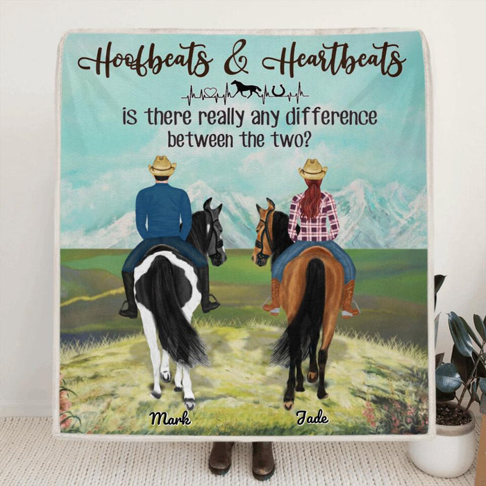 Personalized Riding Horse Quilt Blanket - Couple Riding Horse - Riding Partner For Life - 5NE2CH