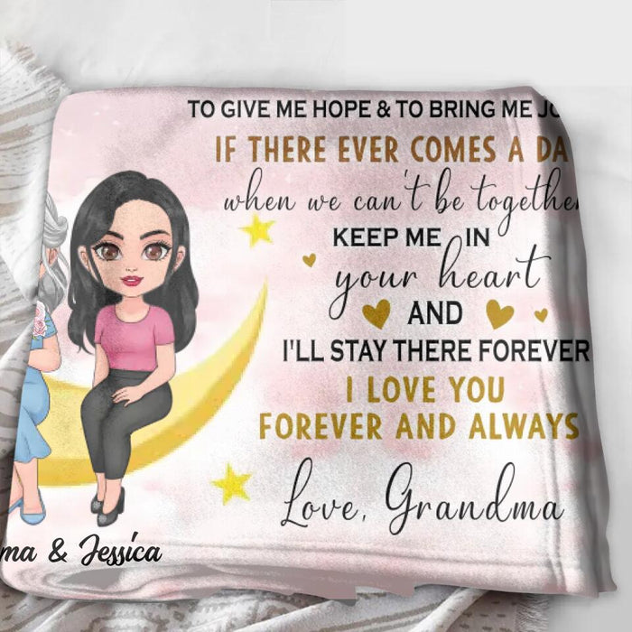 Personalized To My Granddaughter Fleece Throw Blanket/Quilt - Best Gift Idea For Granddaughter - There Was A Girl Who Stole My Heart