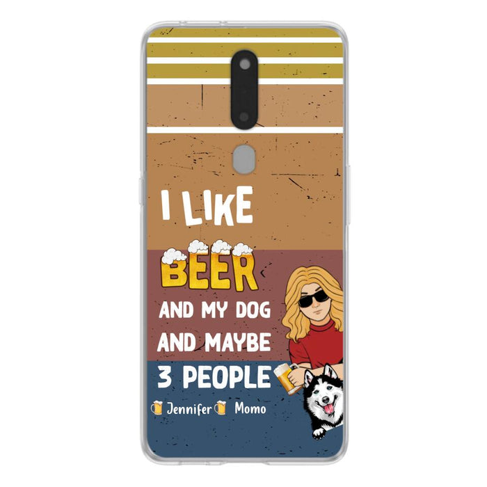 Personalized Dog Phone Case - Up to 4 Dogs - Mother's Day/Father's Day Gift Idea For Dog Lovers - I Like Beer And My Dog And Maybe 3 People - Case For Oppo/Xiaomi/Huawei