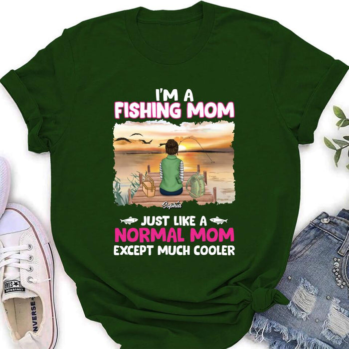 Personalized Fishing Mom T-Shirt/Long Sleeve/Sweatshirt/Hoodie - Mother's Day Gift Idea For Fishing Lovers - I'm A Fishing Mom