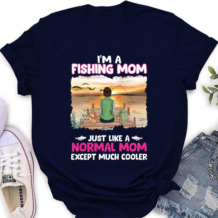 Personalized Fishing Mom T-Shirt/Long Sleeve/Sweatshirt/Hoodie - Mother's Day Gift Idea For Fishing Lovers - I'm A Fishing Mom