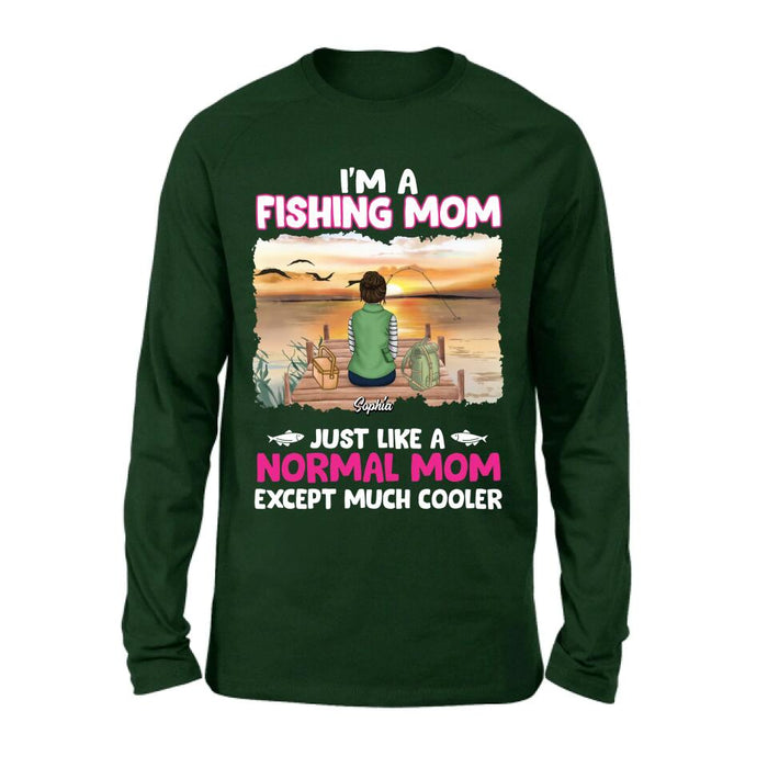Personalized Fishing Mom T-Shirt/Long Sleeve/Sweatshirt/Hoodie - Mother's Day Gift Idea For Fishing Lovers - I'm A Fishing Mom