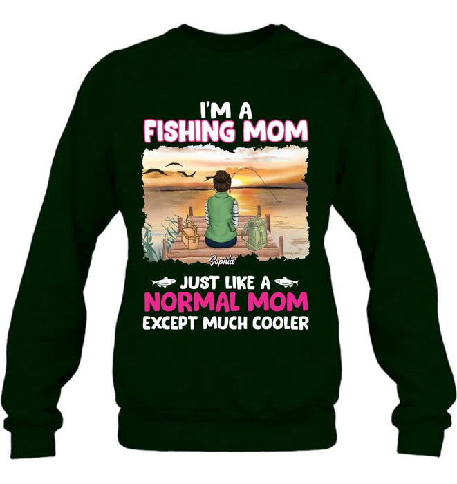 Personalized Fishing Mom T-Shirt/Long Sleeve/Sweatshirt/Hoodie - Mother's Day Gift Idea For Fishing Lovers - I'm A Fishing Mom