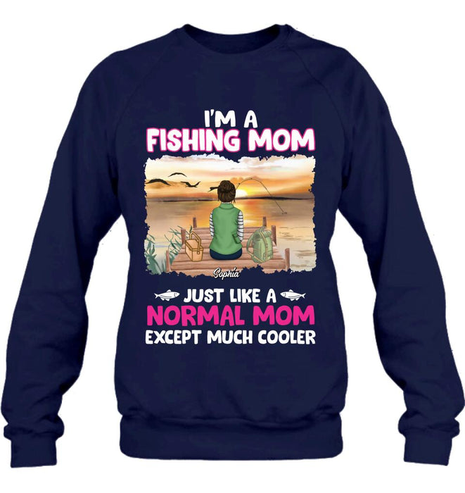 Personalized Fishing Mom T-Shirt/Long Sleeve/Sweatshirt/Hoodie - Mother's Day Gift Idea For Fishing Lovers - I'm A Fishing Mom
