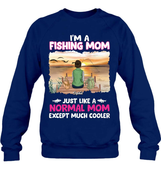 Personalized Fishing Mom T-Shirt/Long Sleeve/Sweatshirt/Hoodie - Mother's Day Gift Idea For Fishing Lovers - I'm A Fishing Mom