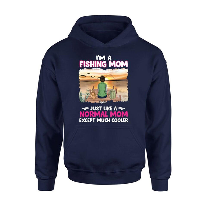Personalized Fishing Mom T-Shirt/Long Sleeve/Sweatshirt/Hoodie - Mother's Day Gift Idea For Fishing Lovers - I'm A Fishing Mom