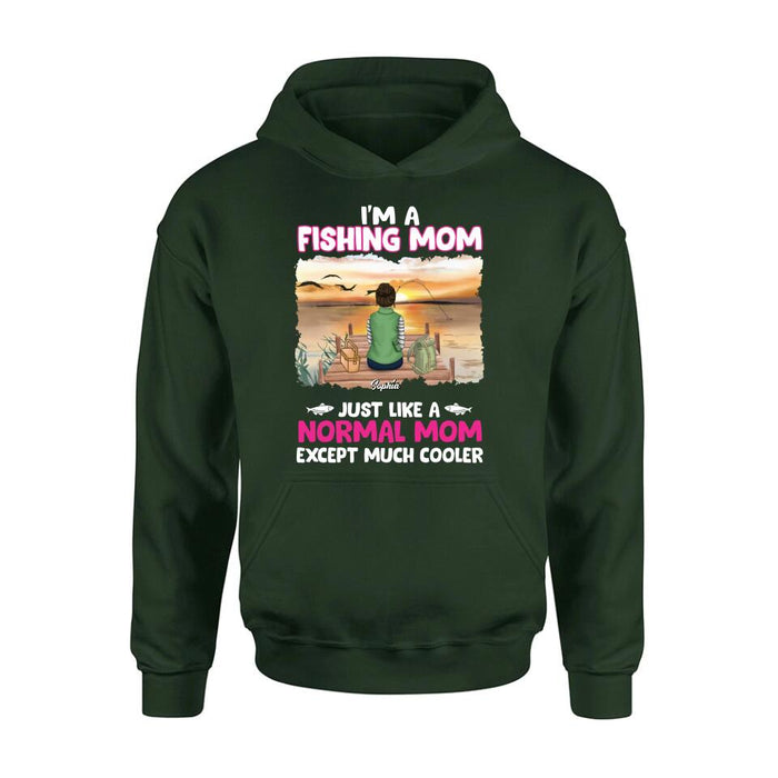 Personalized Fishing Mom T-Shirt/Long Sleeve/Sweatshirt/Hoodie - Mother's Day Gift Idea For Fishing Lovers - I'm A Fishing Mom