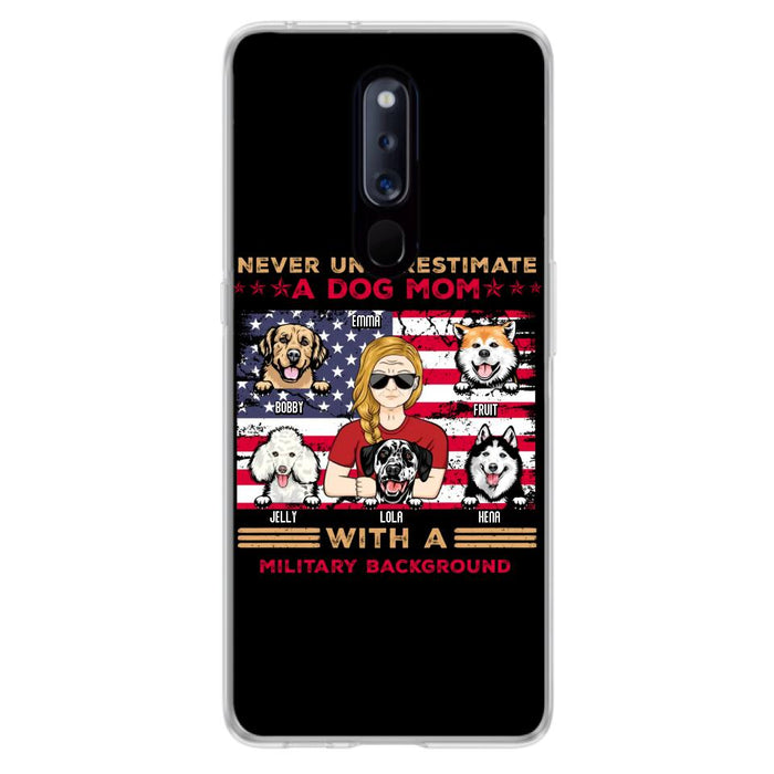 Personalized Dog Mom Phone Case - Up to 5 Dogs - Mother's Day Gift Idea For Dog Lover - Never Underestimate A Dog Mom With A Military Background - Case For Xiaomi/Oppo/Huawei