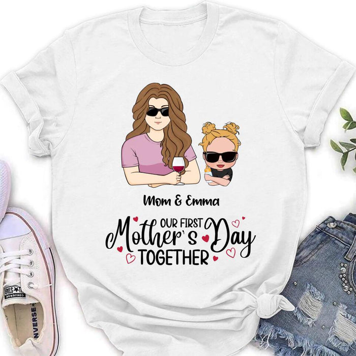 Personalized First Mother's Day Together T-Shirt/Long Sleeve/Sweatshirt/Baby Onesie - Gift Idea For Mother's Day/Mom/Baby - Our First Mother's Day Together