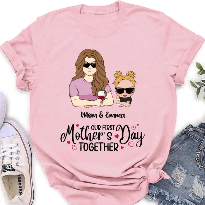 Personalized First Mother's Day Together T-Shirt/Long Sleeve/Sweatshirt/Baby Onesie - Gift Idea For Mother's Day/Mom/Baby - Our First Mother's Day Together