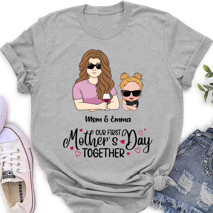 Personalized First Mother's Day Together T-Shirt/Long Sleeve/Sweatshirt/Baby Onesie - Gift Idea For Mother's Day/Mom/Baby - Our First Mother's Day Together