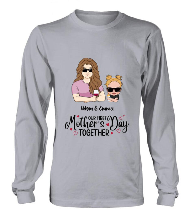 Personalized First Mother's Day Together T-Shirt/Long Sleeve/Sweatshirt/Baby Onesie - Gift Idea For Mother's Day/Mom/Baby - Our First Mother's Day Together