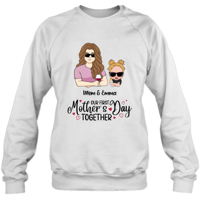 Personalized First Mother's Day Together T-Shirt/Long Sleeve/Sweatshirt/Baby Onesie - Gift Idea For Mother's Day/Mom/Baby - Our First Mother's Day Together