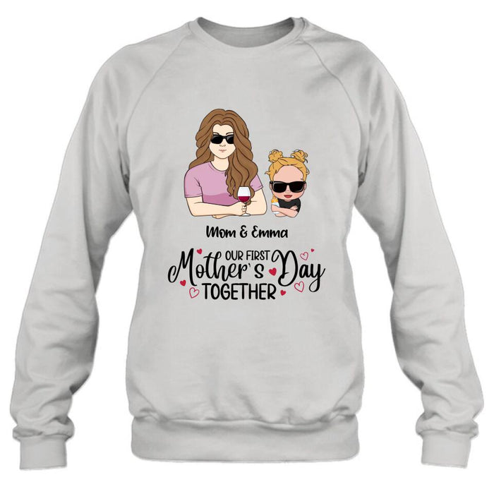 Personalized First Mother's Day Together T-Shirt/Long Sleeve/Sweatshirt/Baby Onesie - Gift Idea For Mother's Day/Mom/Baby - Our First Mother's Day Together