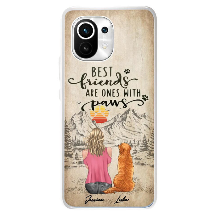 Personalized Dog Mom Phone Case - Up to 5 Dogs - Gift Idea For Mother's Day/Dog Lovers - Best Friends Are Ones With Paws - Case For Xiaomi/ Oppo/ Huawei