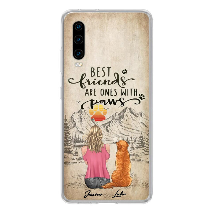 Personalized Dog Mom Phone Case - Up to 5 Dogs - Gift Idea For Mother's Day/Dog Lovers - Best Friends Are Ones With Paws - Case For Xiaomi/ Oppo/ Huawei