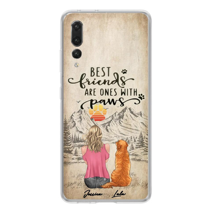 Personalized Dog Mom Phone Case - Up to 5 Dogs - Gift Idea For Mother's Day/Dog Lovers - Best Friends Are Ones With Paws - Case For Xiaomi/ Oppo/ Huawei
