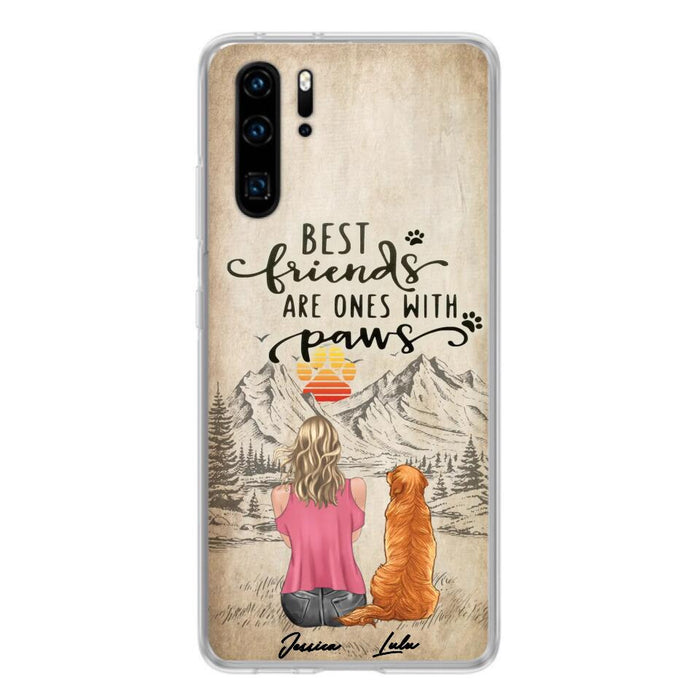 Personalized Dog Mom Phone Case - Up to 5 Dogs - Gift Idea For Mother's Day/Dog Lovers - Best Friends Are Ones With Paws - Case For Xiaomi/ Oppo/ Huawei