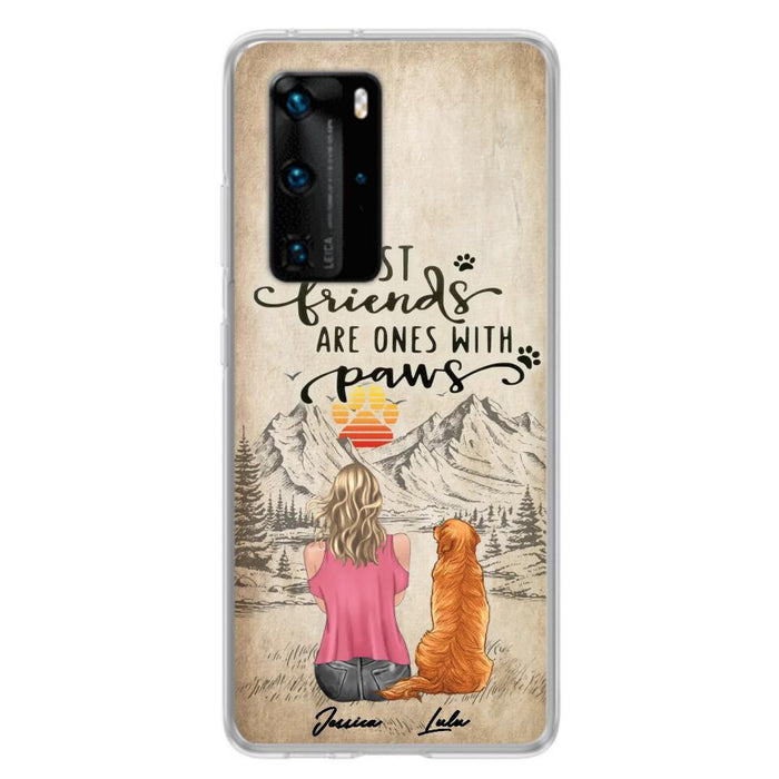 Personalized Dog Mom Phone Case - Up to 5 Dogs - Gift Idea For Mother's Day/Dog Lovers - Best Friends Are Ones With Paws - Case For Xiaomi/ Oppo/ Huawei
