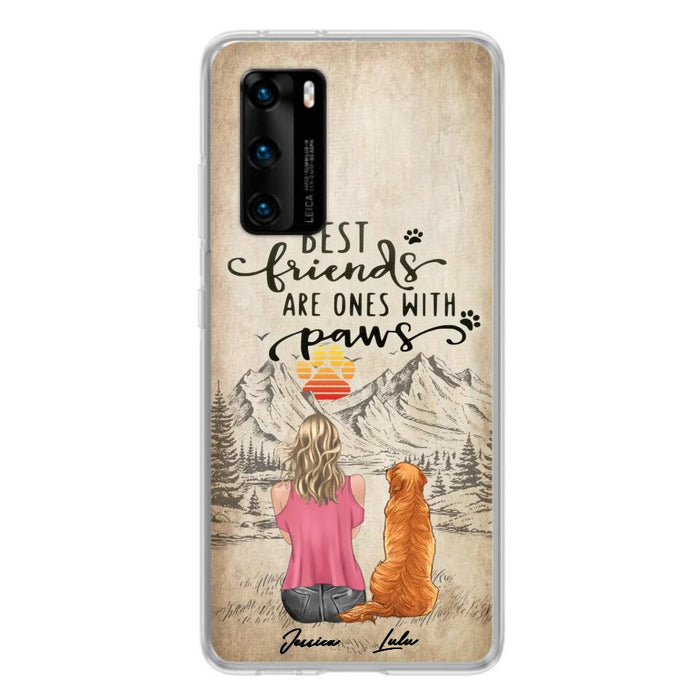 Personalized Dog Mom Phone Case - Up to 5 Dogs - Gift Idea For Mother's Day/Dog Lovers - Best Friends Are Ones With Paws - Case For Xiaomi/ Oppo/ Huawei