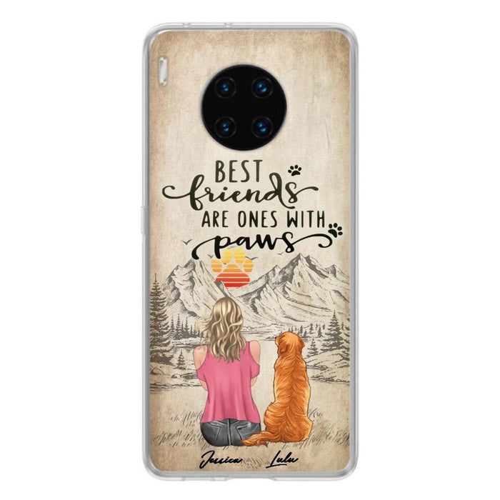 Personalized Dog Mom Phone Case - Up to 5 Dogs - Gift Idea For Mother's Day/Dog Lovers - Best Friends Are Ones With Paws - Case For Xiaomi/ Oppo/ Huawei