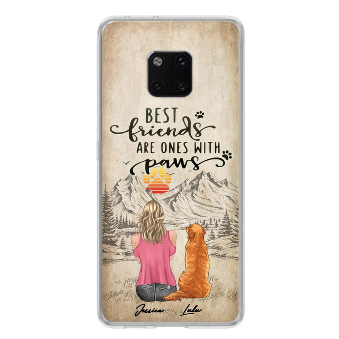 Personalized Dog Mom Phone Case - Up to 5 Dogs - Gift Idea For Mother's Day/Dog Lovers - Best Friends Are Ones With Paws - Case For Xiaomi/ Oppo/ Huawei