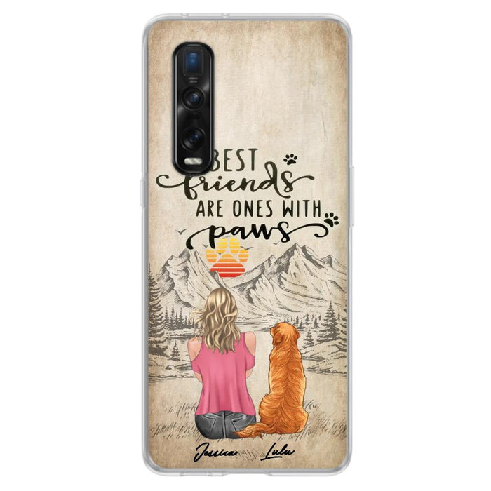 Personalized Dog Mom Phone Case - Up to 5 Dogs - Gift Idea For Mother's Day/Dog Lovers - Best Friends Are Ones With Paws - Case For Xiaomi/ Oppo/ Huawei