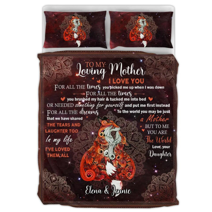 Personalized Loving Mother Quilt Bed Set - Gift Idea For Mother's Day - To My Loving Mother I Love You