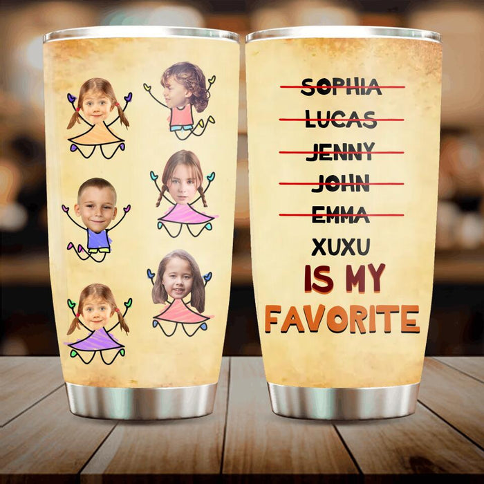 Personalized Grandma Favorite Child Tumbler - Gift Idea For Grandma/Mother's Day - Up to 6 Kids