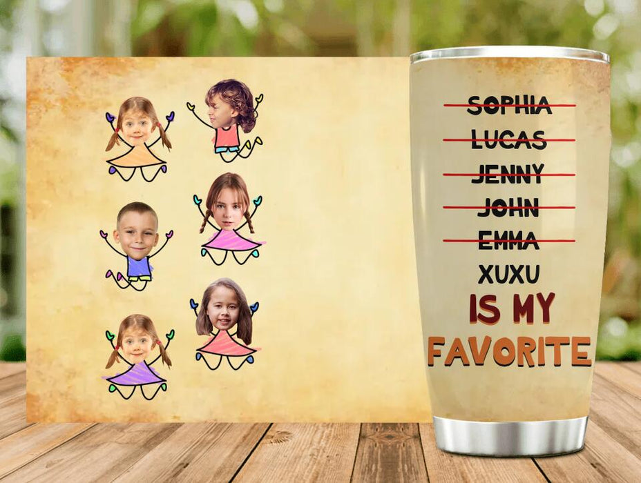 Personalized Grandma Favorite Child Tumbler - Gift Idea For Grandma/Mother's Day - Up to 6 Kids