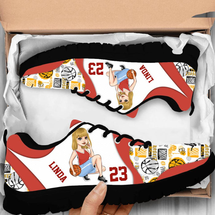 Personalized Basketball Girl Sneakers - Best Gift Idea For Basketball Lovers