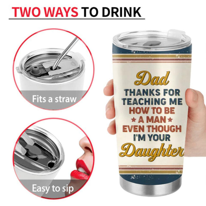 Personalized Father & Daughter Tumbler - Best Gift Idea For Father's Day - Like Father Like Daughter Oh Crap