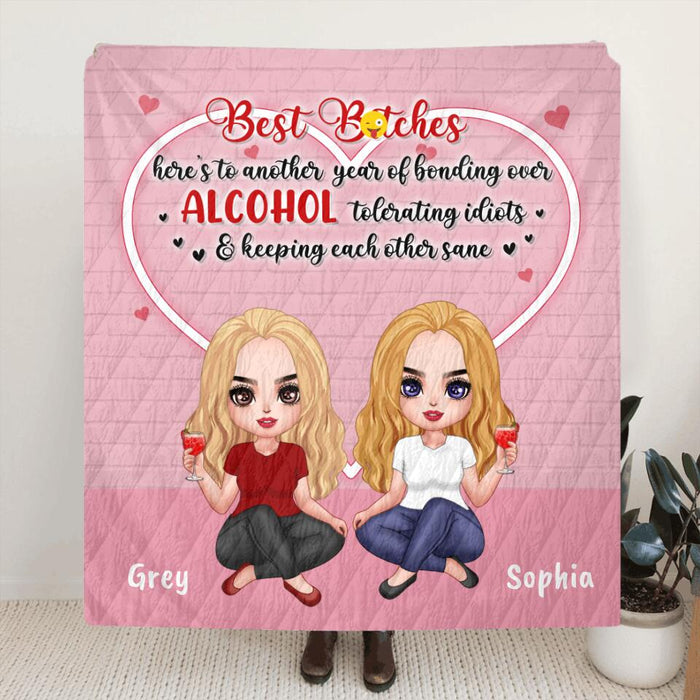 Personalized Friends Quilt/Fleece Blanket/Pillow Cover - Best Gift For Friends