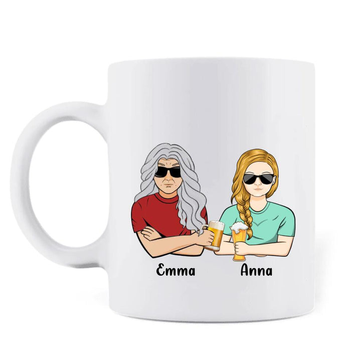Personalized Mother Mug - Mom/Dad With Up to 2 Children - Gift Idea For Mother's Day/Father's Day - To My Mother-In-Law Thank For Not Putting My Boyfriend Up For Adoption