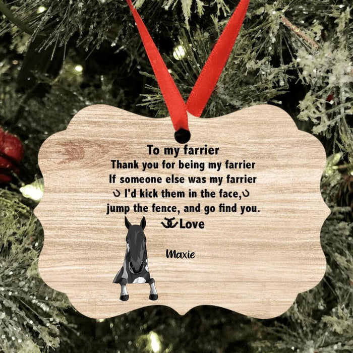 Personalized To My Farrier From Horses Ornament - Up to 4 Horses - Best Gift For Horses Lover - Thank You For Being My Farrier