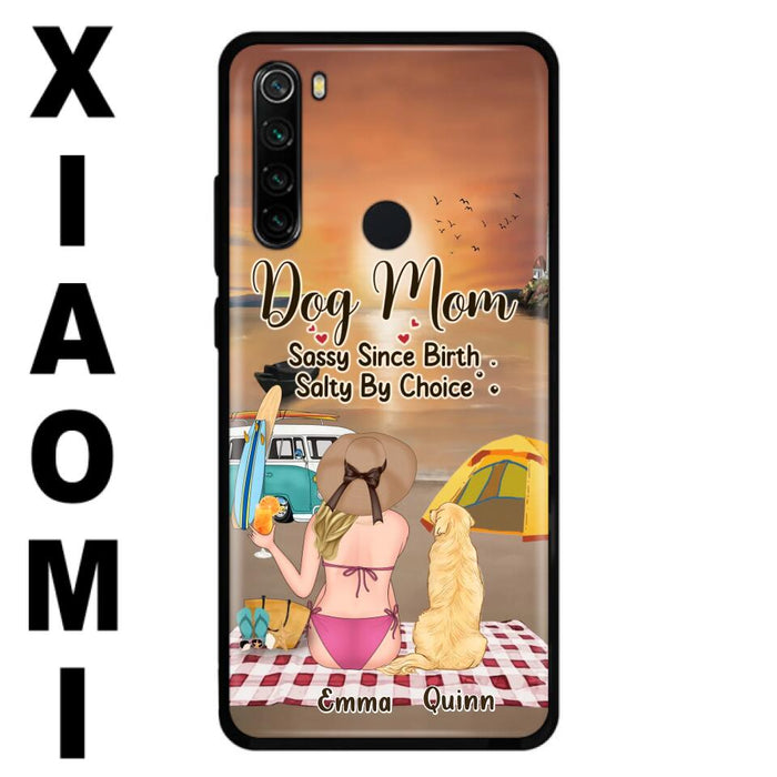 Personalized Dog Mom Phone Case - Up to 4 Dogs - Mother's Day Gift Idea for Dog Lovers - Dog Mom Sassy Since Birth Salty By Choice - Case for Xiaomi/Huawei/Oppo