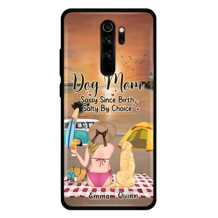 Personalized Dog Mom Phone Case - Up to 4 Dogs - Mother's Day Gift Idea for Dog Lovers - Dog Mom Sassy Since Birth Salty By Choice - Case for Xiaomi/Huawei/Oppo