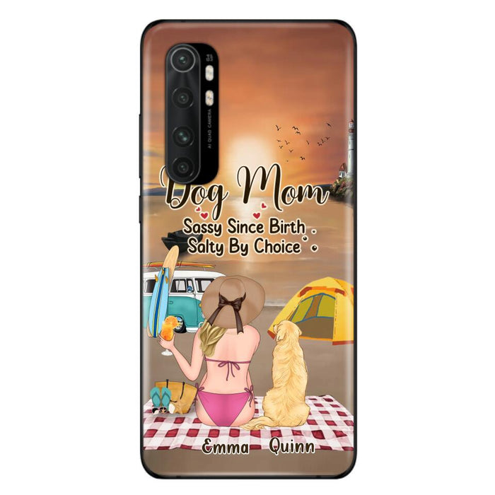 Personalized Dog Mom Phone Case - Up to 4 Dogs - Mother's Day Gift Idea for Dog Lovers - Dog Mom Sassy Since Birth Salty By Choice - Case for Xiaomi/Huawei/Oppo