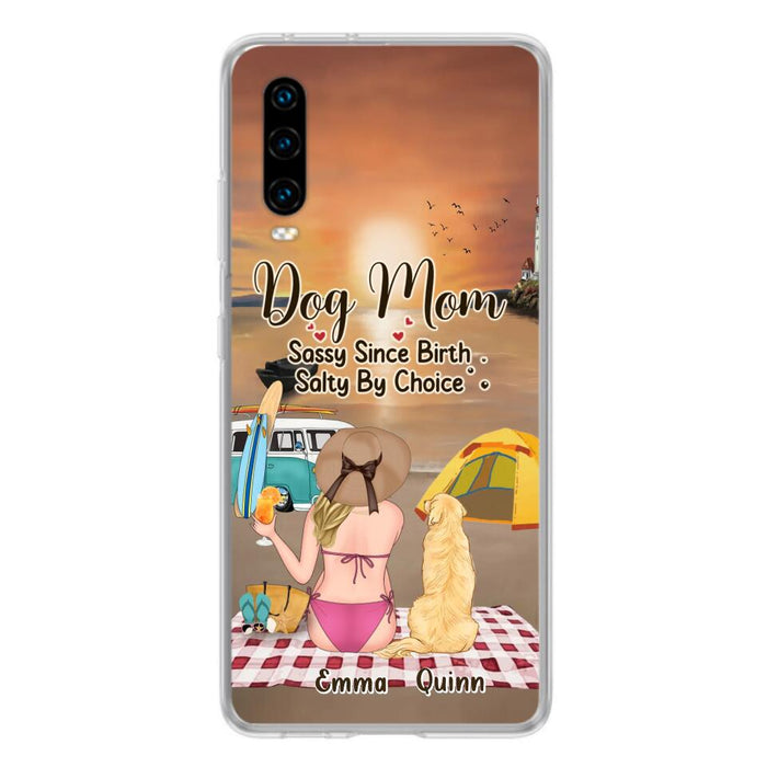 Personalized Dog Mom Phone Case - Up to 4 Dogs - Mother's Day Gift Idea for Dog Lovers - Dog Mom Sassy Since Birth Salty By Choice - Case for Xiaomi/Huawei/Oppo