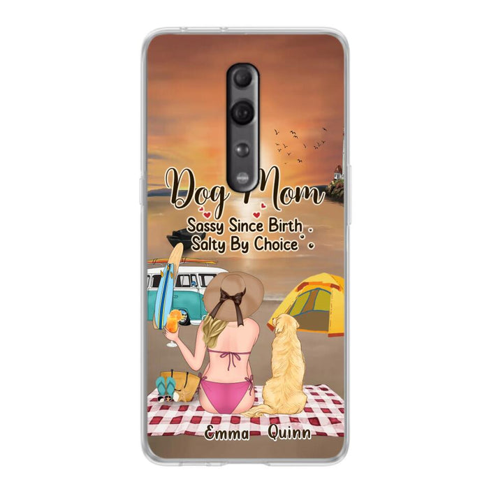 Personalized Dog Mom Phone Case - Up to 4 Dogs - Mother's Day Gift Idea for Dog Lovers - Dog Mom Sassy Since Birth Salty By Choice - Case for Xiaomi/Huawei/Oppo