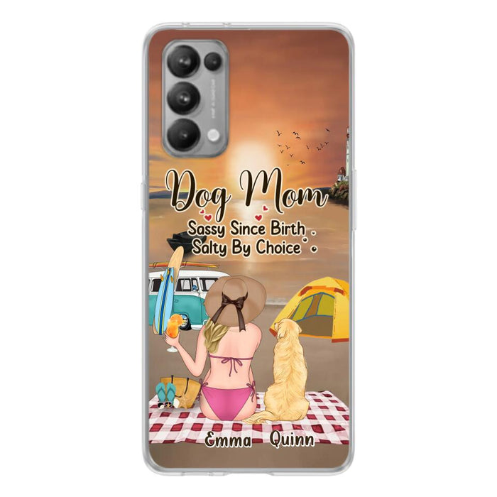 Personalized Dog Mom Phone Case - Up to 4 Dogs - Mother's Day Gift Idea for Dog Lovers - Dog Mom Sassy Since Birth Salty By Choice - Case for Xiaomi/Huawei/Oppo