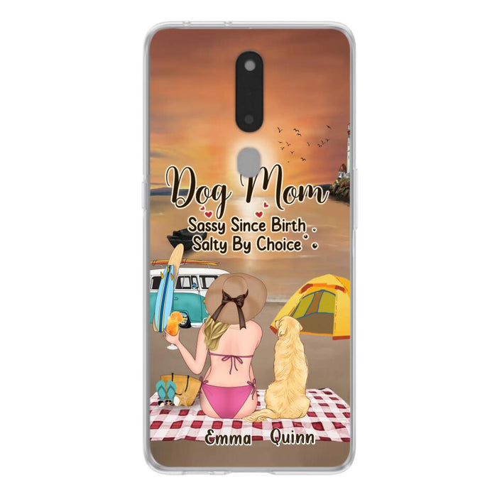 Personalized Dog Mom Phone Case - Up to 4 Dogs - Mother's Day Gift Idea for Dog Lovers - Dog Mom Sassy Since Birth Salty By Choice - Case for Xiaomi/Huawei/Oppo